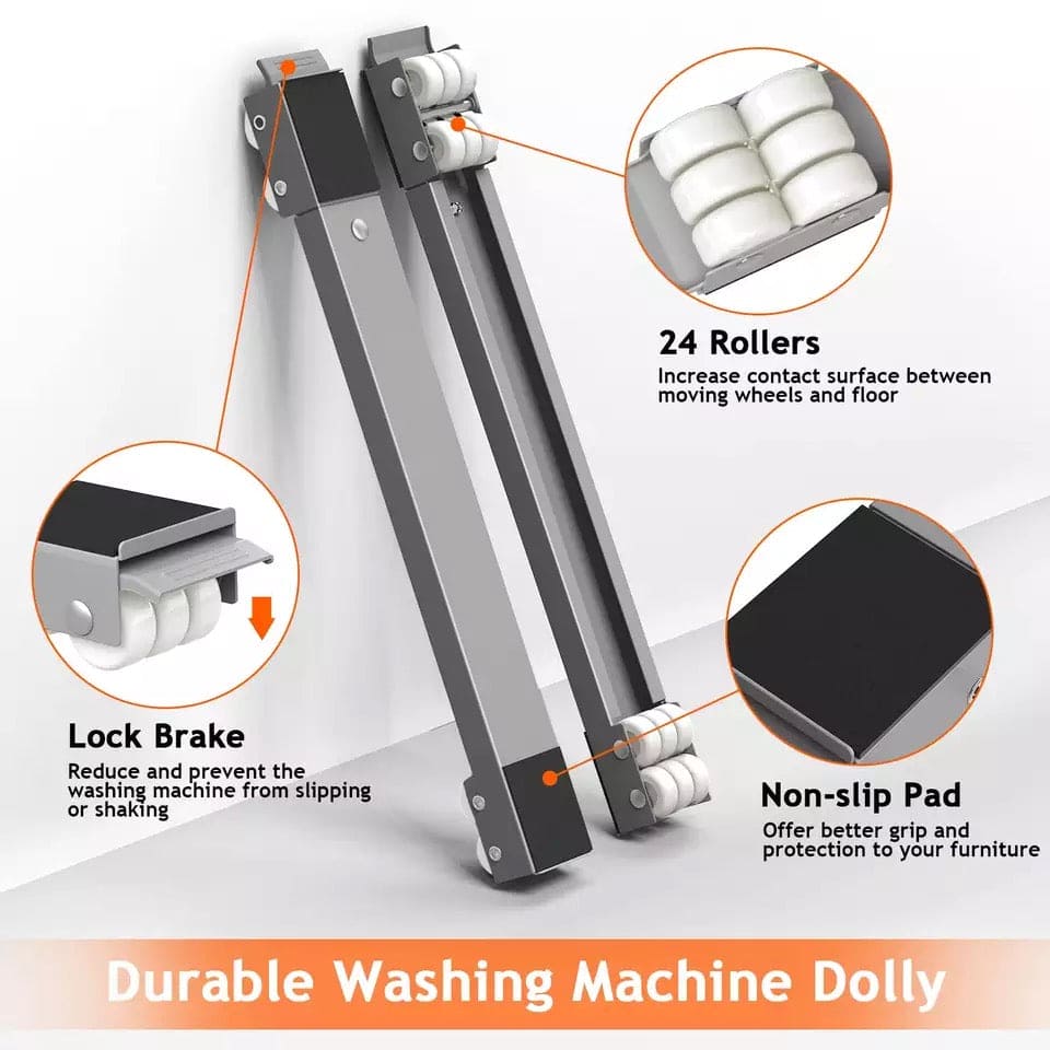 2 Pcs Washing Machine Pulley Bracket, Universal Base Furniture Casters, Retractable Wheel Stand Bracket, Heavy Roller Tables Furniture Mover, Multifunctional Movable Trolley Stand Wheels, Telescopic Adjustable Furniture Lifter 2 Pcs Washing Machine Pulley Bracket, Universal Base Furniture Casters, Retractable Wheel Stand Bracket, Heavy Roller Tables Furniture Mover, Multifunctional Movable Trolley Stand Wheels, Telescopic Adjustable Furniture Lifter